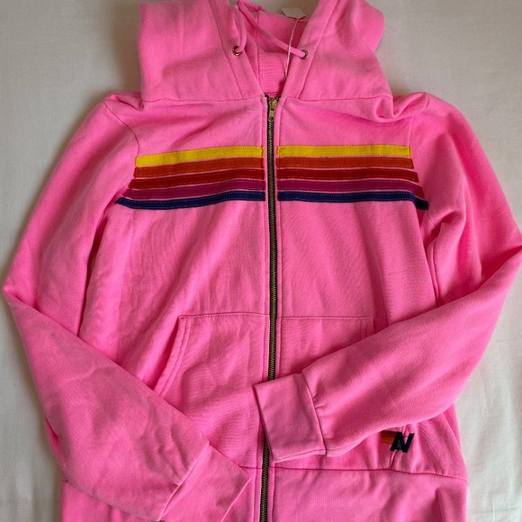 Aviator Nation Jackets & Coats Neon Pink 5stripe Aviator Nation Zip